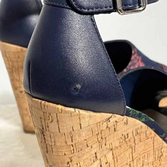 MARC FISHER Floral Cork Wedges NWOT Size 9 - Picture 15 of 15